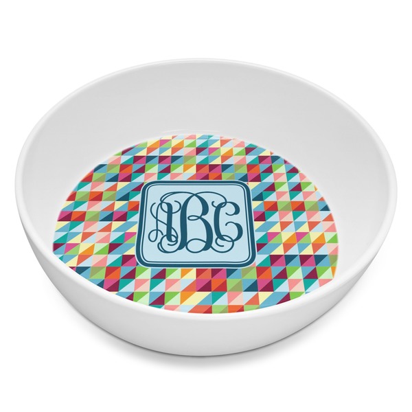Custom Retro Triangles Melamine Bowl - 8 oz (Personalized)