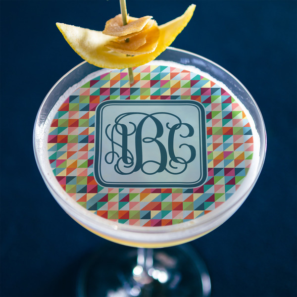 Retro Triangles Printed Drink Topper - XLarge - In Context