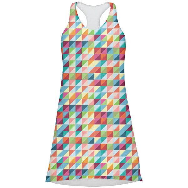 Custom Retro Triangles Racerback Dress - Medium