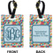 Retro Triangles Rectangle Luggage Tag (Front + Back)
