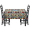 Retro Triangles Rectangular Tablecloths - Side View
