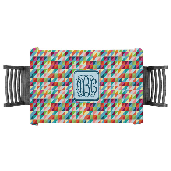 Custom Retro Triangles Tablecloth - 58"x58" (Personalized)