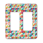 Retro Triangles Rocker Style Light Switch Cover - Two Switch