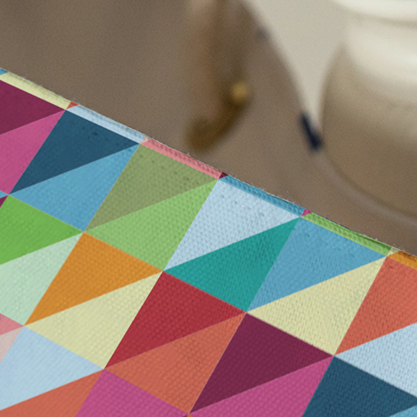 Retro Triangles Large Rope Tote - Close Up View