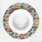 Retro Triangles Round Linen Placemats - LIFESTYLE (single)