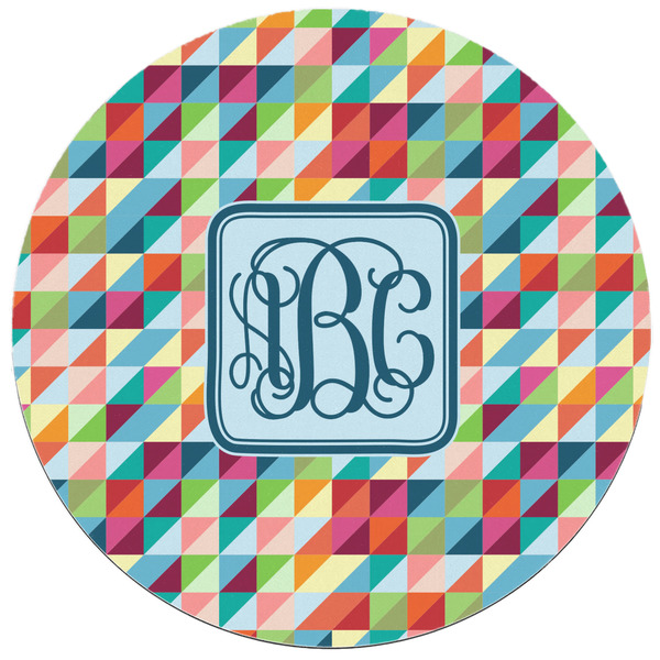 Retro Triangles Round Mousepad - APPROVAL