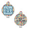 Retro Triangles Round Pet Tag - Front & Back