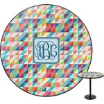Retro Triangles Round Table - 24" (Personalized)