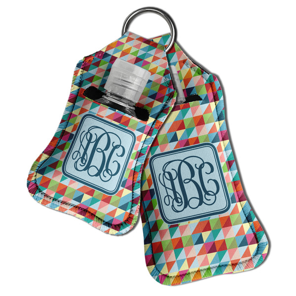 Retro Triangles Sanitizer Holder Keychain - Both in Case (PARENT)
