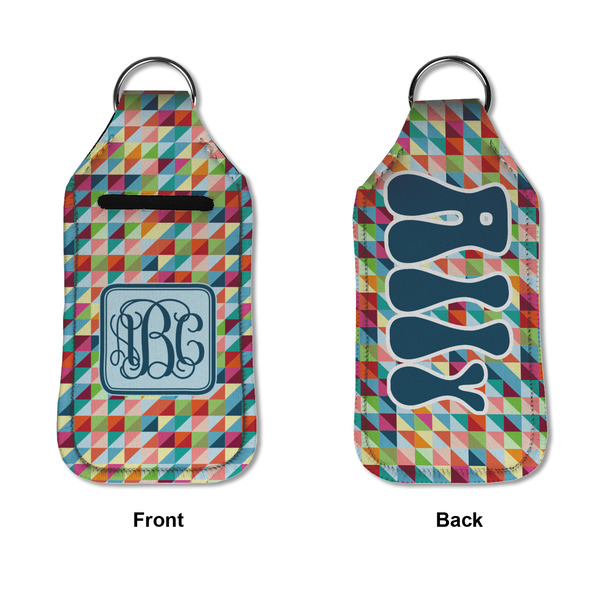 Retro Triangles Sanitizer Holder Keychain - Large APPROVAL (Flat)