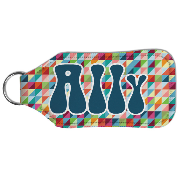 Retro Triangles Sanitizer Holder Keychain - Large (Back)