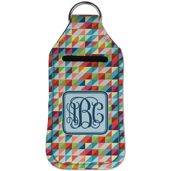 Retro Triangles Sanitizer Holder Keychain - Large (Front)