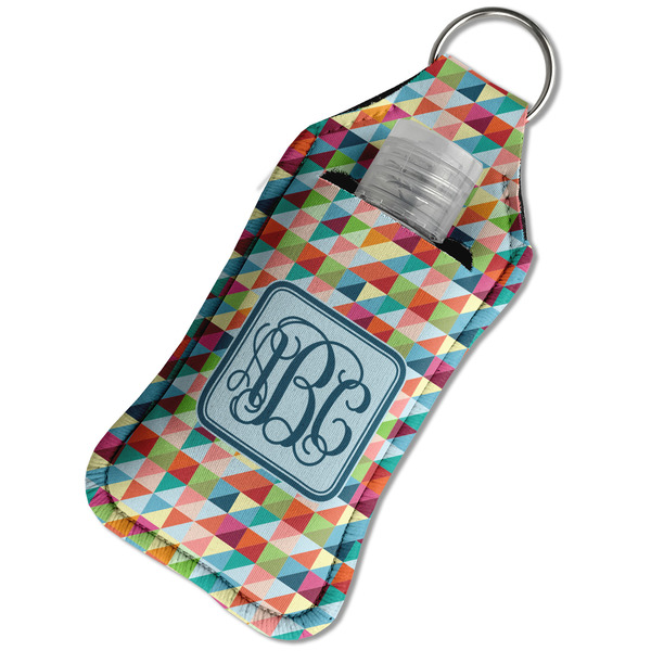Retro Triangles Sanitizer Holder Keychain - Large in Case