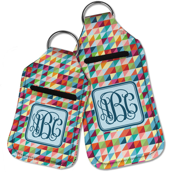Retro Triangles Sanitizer Holder Keychain - Parent Main