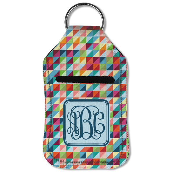 Retro Triangles Sanitizer Holder Keychain - Small (Front Flat)