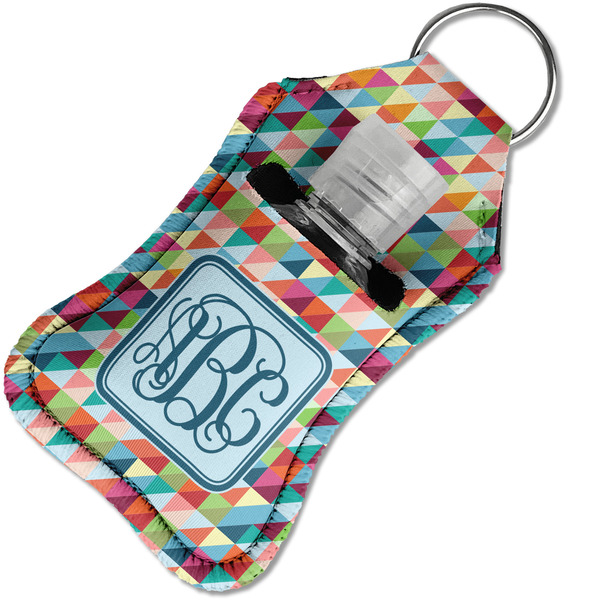 Retro Triangles Sanitizer Holder Keychain - Small in Case