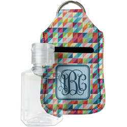 Retro Triangles Hand Sanitizer & Keychain Holder - Small (Personalized)