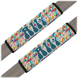 Retro Triangles Seat Belt Covers (Set of 2) (Personalized)