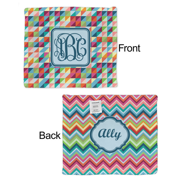 Retro Triangles Security Blanket - Front & Back View