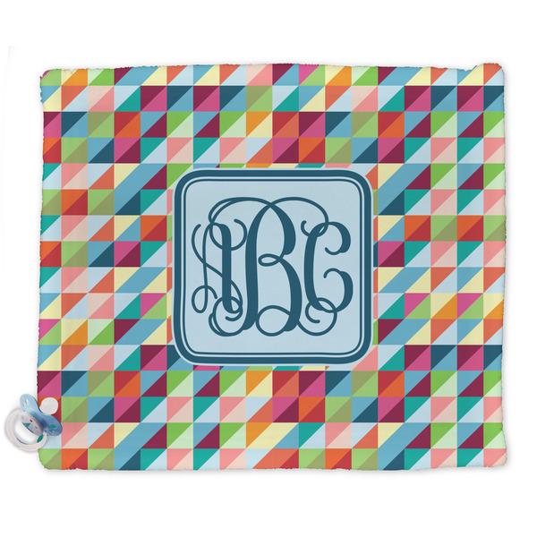 Custom Retro Triangles Security Blanket - Single Sided (Personalized)