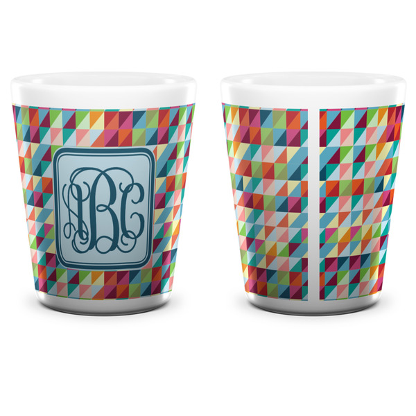 Retro Triangles Shot Glass - White - APPROVAL