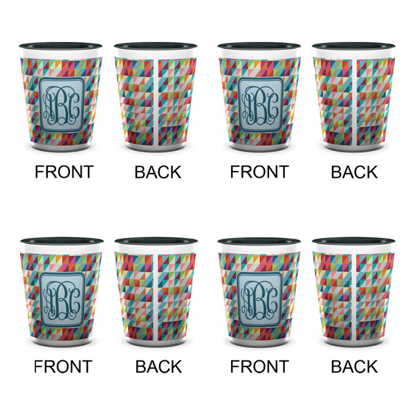 Retro Triangles Shot Glassess - Two Tone - Set of 4 - APPROVAL