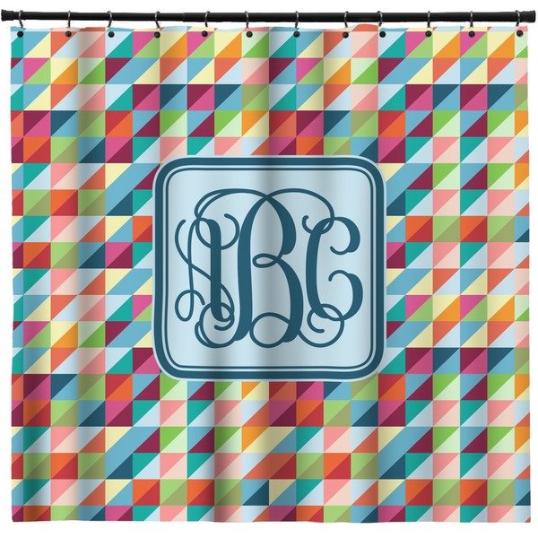 Custom Retro Triangles Shower Curtain (Personalized)