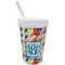 Retro Triangles Sippy Cup with Straw (Personalized)