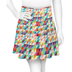 Retro Triangles Skater Skirt