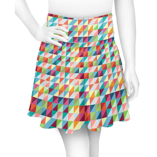 Custom Retro Triangles Skater Skirt - Medium