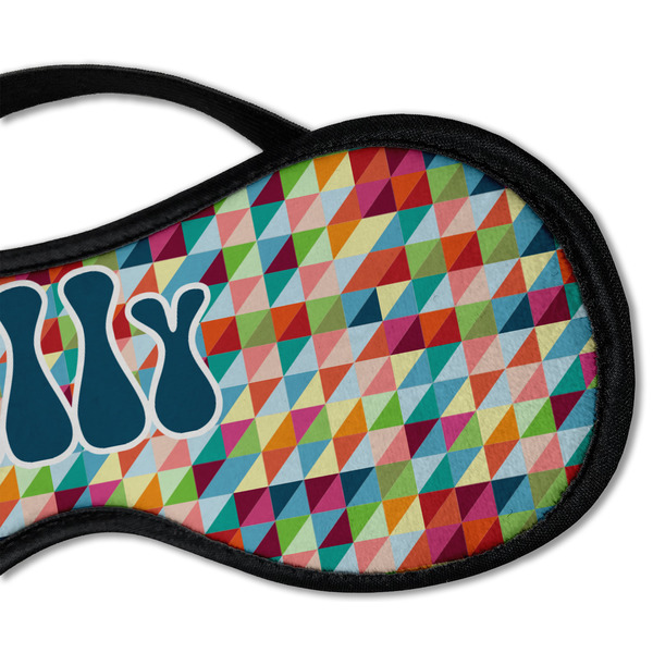 Retro Triangles Sleeping Eye Mask - DETAIL Large