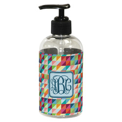 Retro Triangles Plastic Soap / Lotion Dispenser (8 oz - Small - Black) (Personalized)