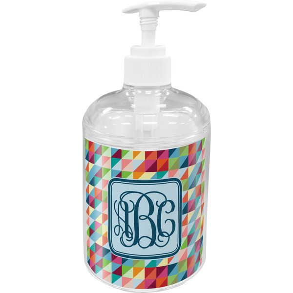 Custom Retro Triangles Acrylic Soap & Lotion Bottle (Personalized)