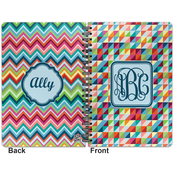 Retro Triangles Spiral Journal 7 x 10 - Apvl