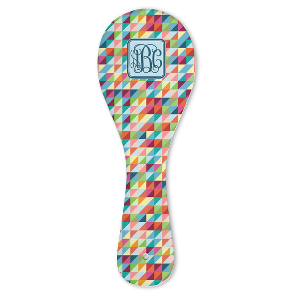 Custom Retro Triangles Ceramic Spoon Rest (Personalized)