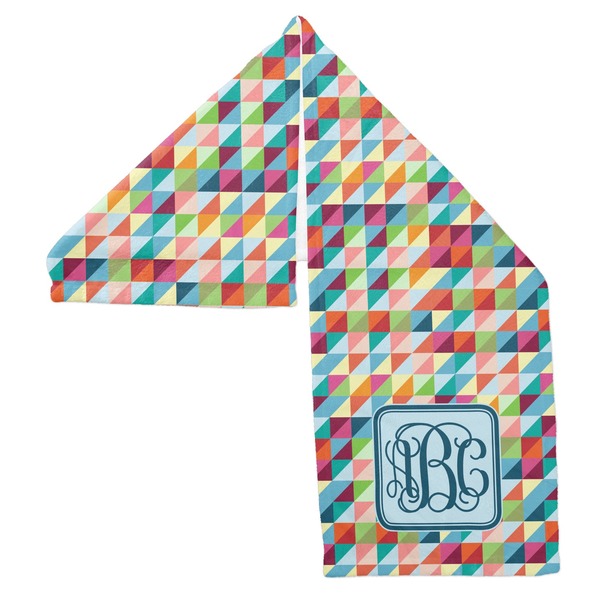 Retro Triangles Sports Towel Folded - Both Sides Showing