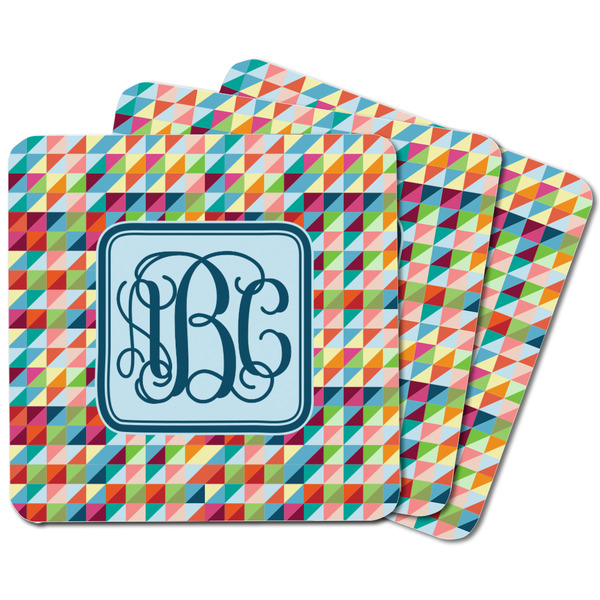 Retro Triangles Square Fridge Magnet - MAIN