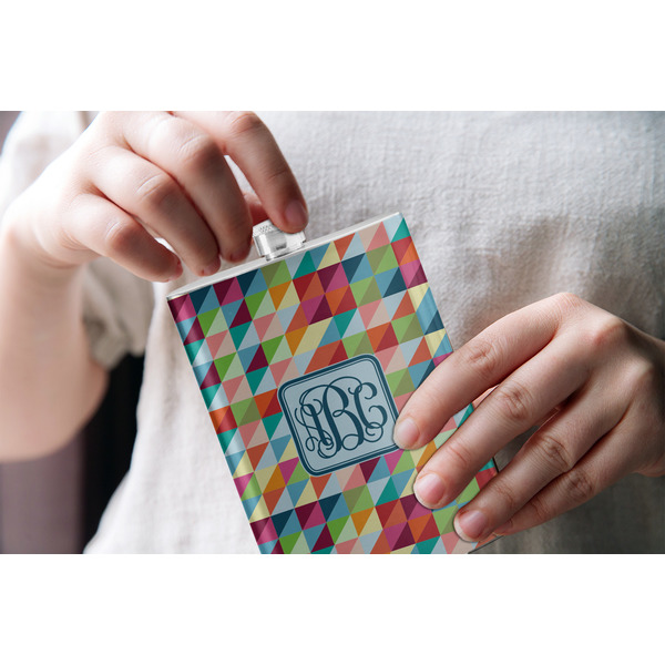 Retro Triangles Stainless Steel Flask - LIFESTYLE 1