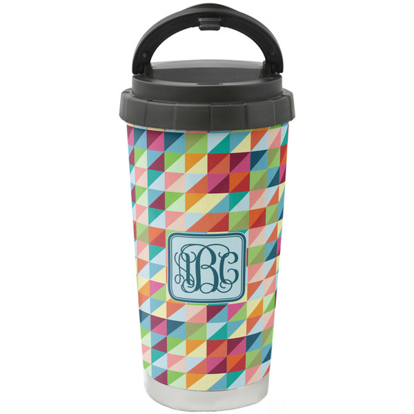 Custom Retro Triangles Stainless Steel Coffee Tumbler (Personalized)