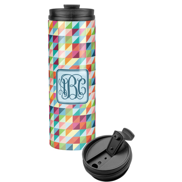 Custom Retro Triangles Stainless Steel Skinny Tumbler (Personalized)