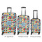 Retro Triangles Suitcase Set 1 - APPROVAL