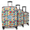 Retro Triangles Suitcase Set 1 - MAIN