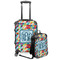 Retro Triangles Kids 2-Piece Luggage Set - Suitcase & Backpack (Personalized)