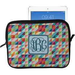Retro Triangles Tablet Case / Sleeve - Large (Personalized)