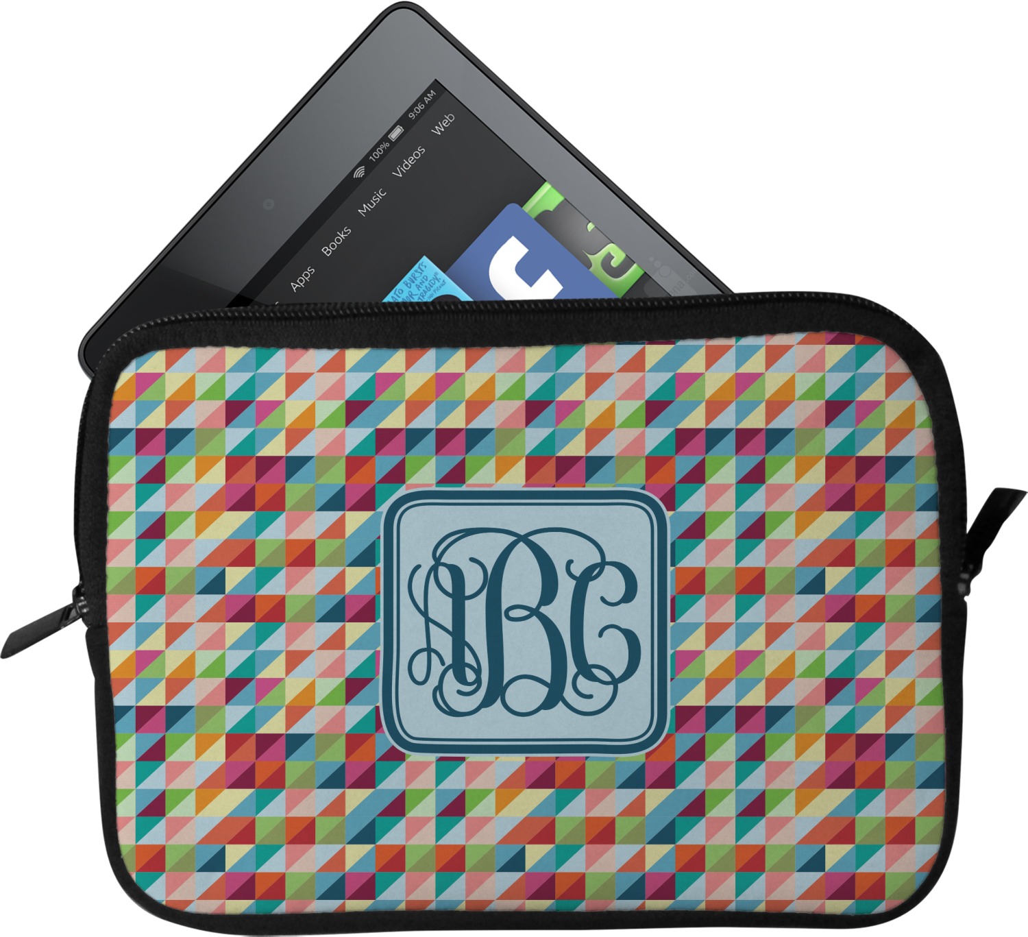 Custom Retro Triangles Tablet Case / Sleeve (Personalized) YouCustomizeIt