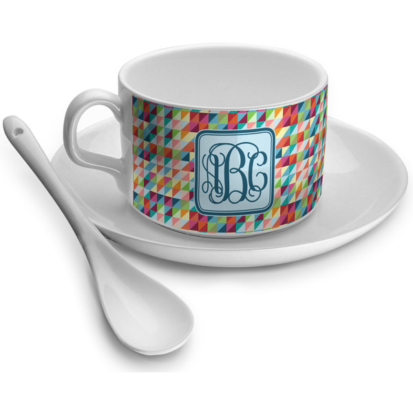 Custom Retro Triangles Tea Cup - Single (Personalized)