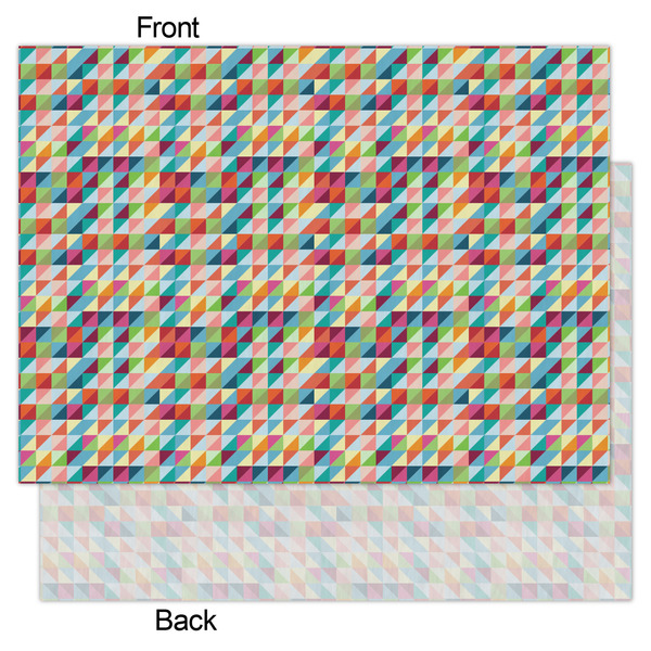 Retro Triangles Tissue Paper - Lightweight - Large - Front & Back