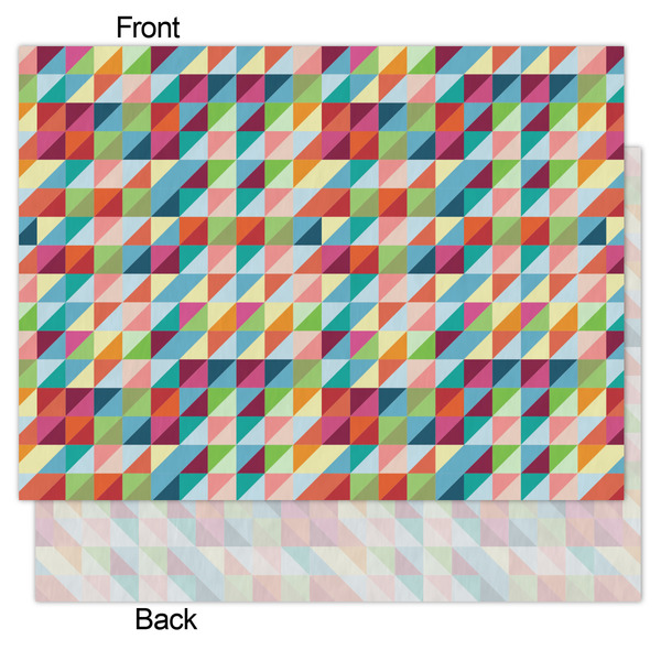 Retro Triangles Tissue Paper - Lightweight - Medium - Front & Back