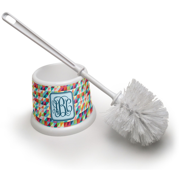 Custom Retro Triangles Toilet Brush (Personalized)