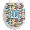 Retro Triangles Toilet Seat Decal (Personalized)